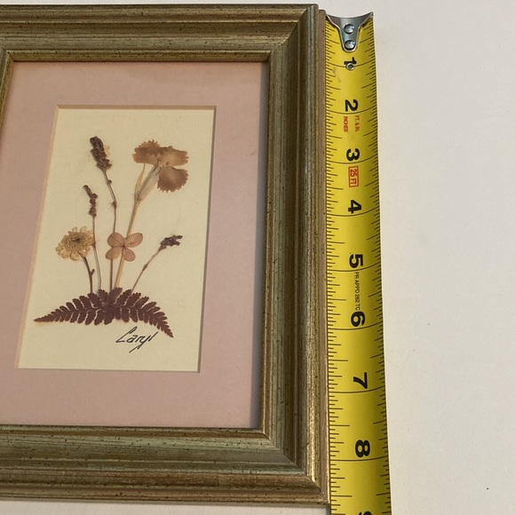 Vintage-Caryl Pohland dried flower picture in frame - Picture 8 of 14